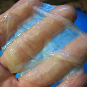 man showing biofilm buildup on his fingers Blue Earth Products The Science of Safe Water