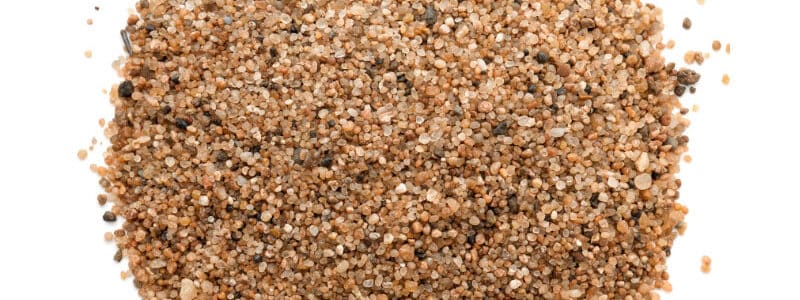 filter media analysis showing sand particles Blue Earth Products