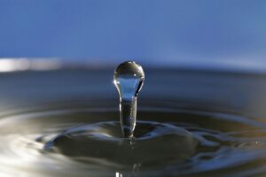 image of a drop of water bouncing up Blue Earth Products The Science of Safe Water